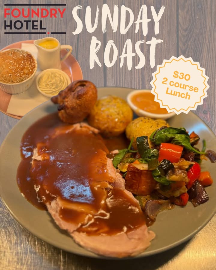 Featured image for “Sunday Roast 2 Course Lunch for $30 at Foundry Hotel”